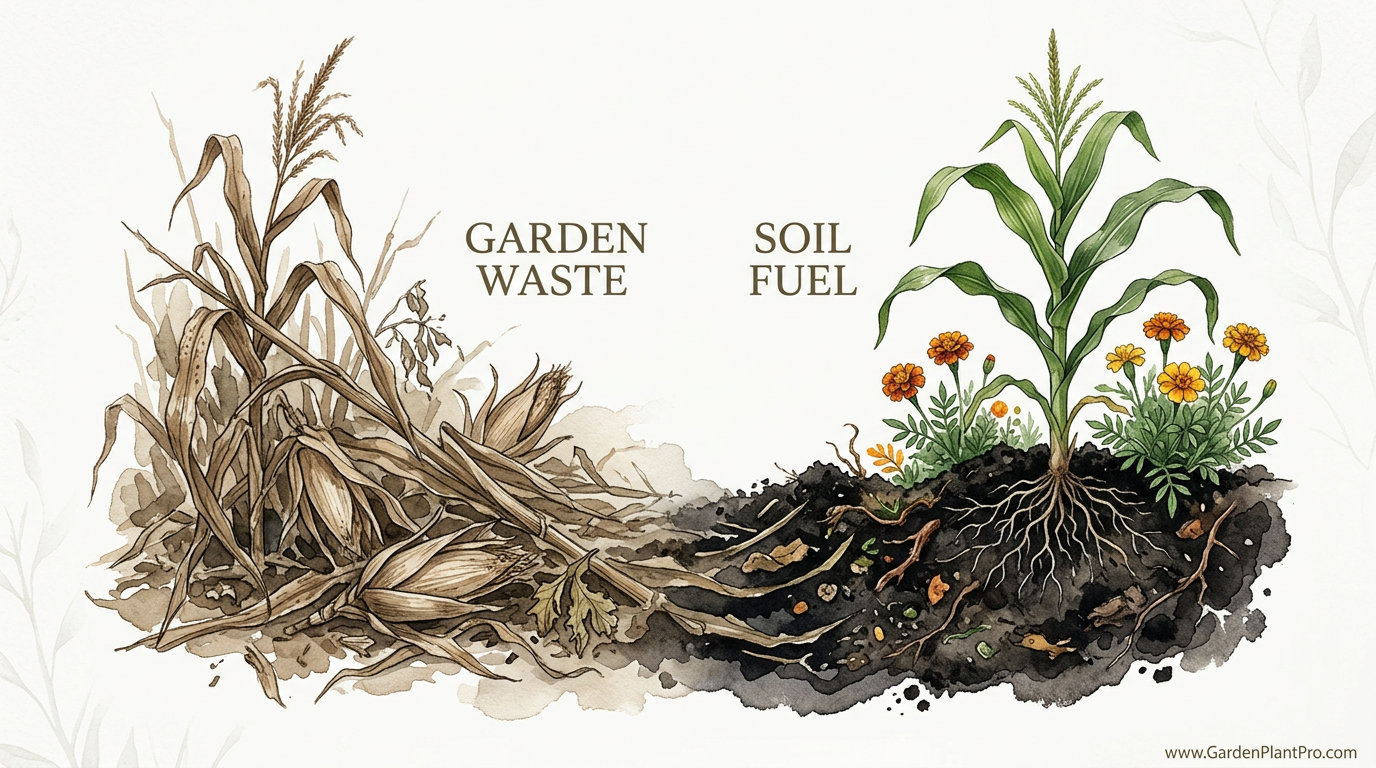 How To Reuse Corn Stalks In Garden