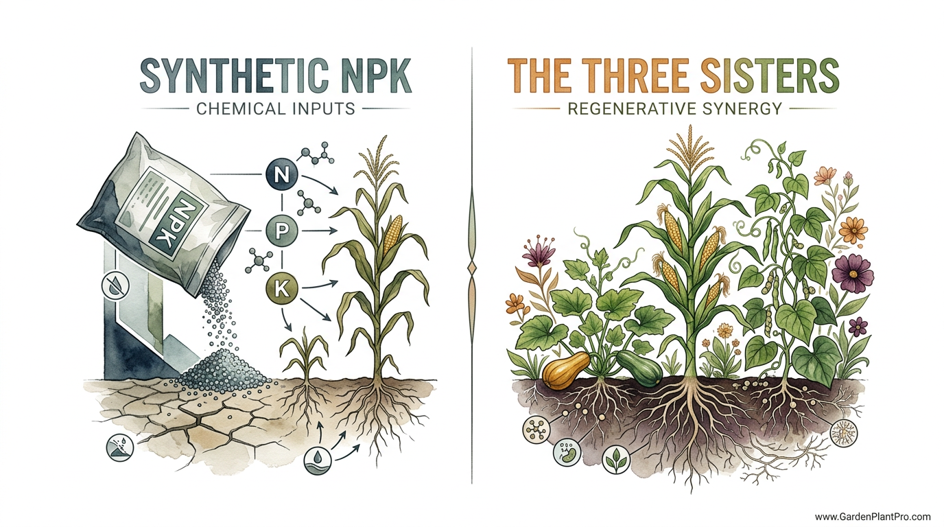 Three Sisters Planting Method Vs Fertilizer